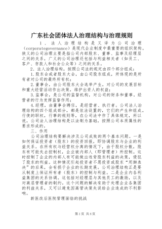 2024年广东社会团体法人治理结构与治理规则