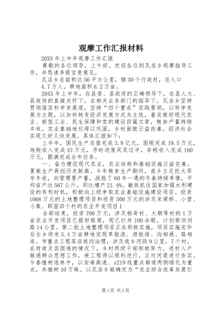 2024年观摩工作汇报材料