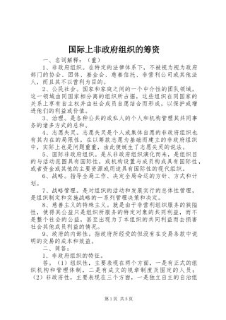 2024年国际上非政府组织的筹资