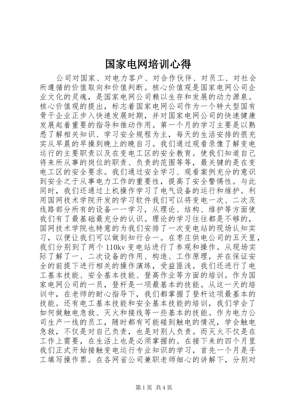 2024年国家电网培训心得_第1页