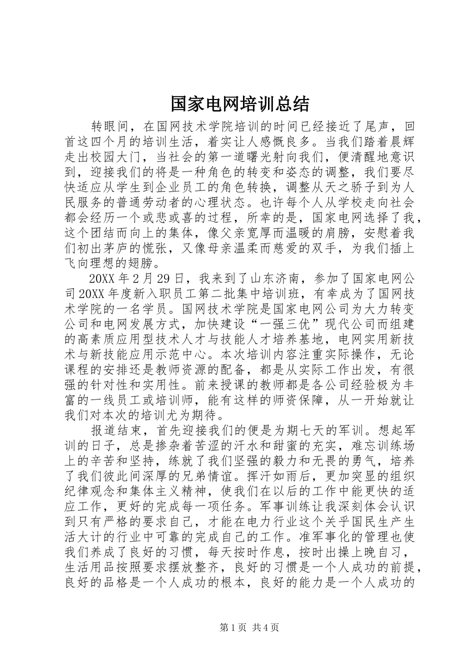 2024年国家电网培训总结_第1页