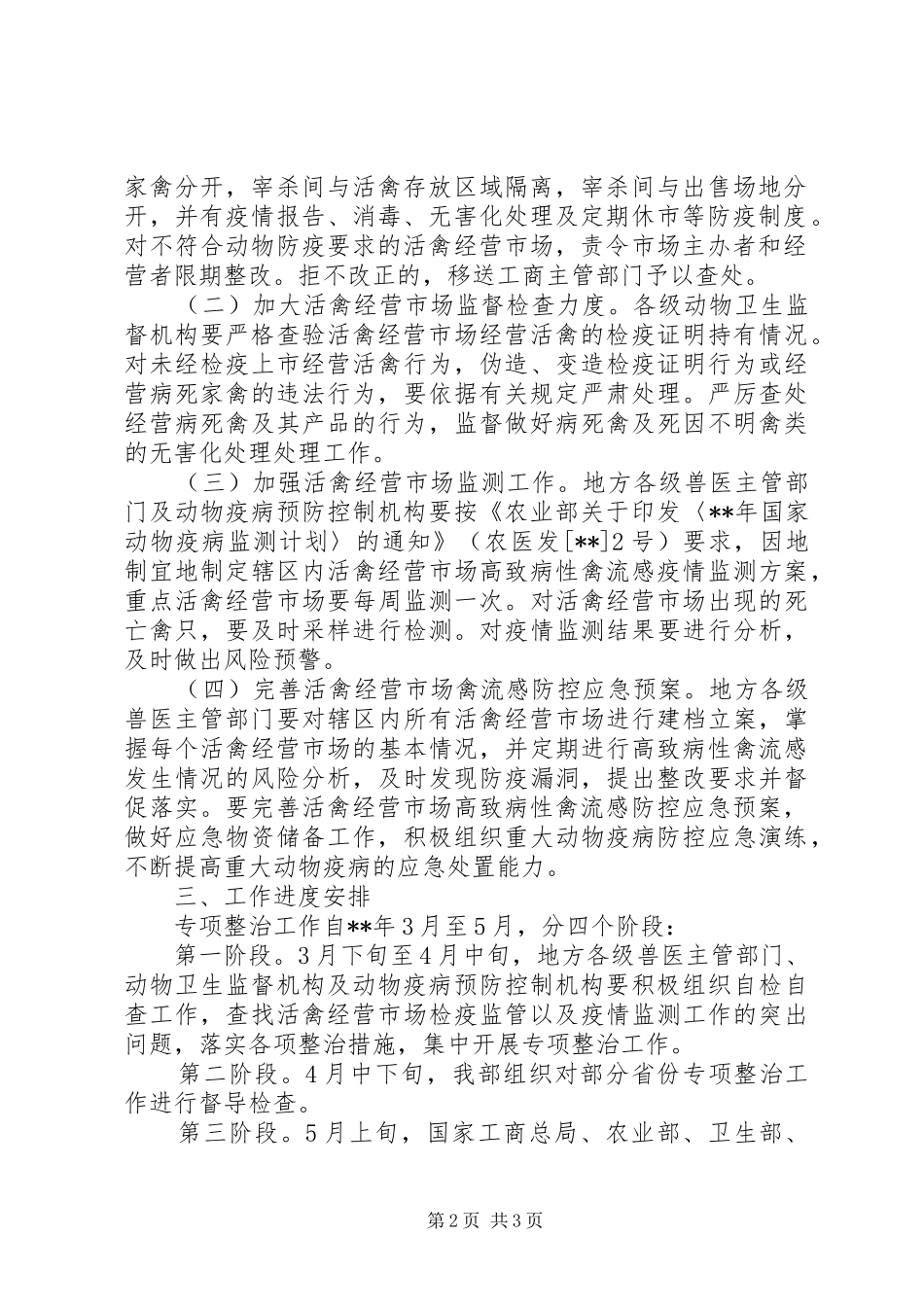 2024年活禽经营市场整治工作方案_第2页