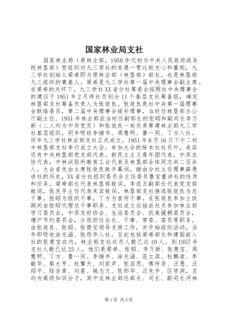2024年国家林业局支社