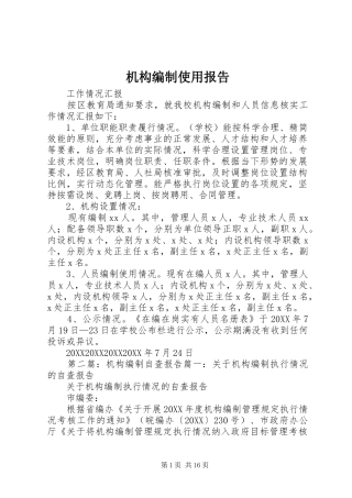 2024年机构编制使用报告