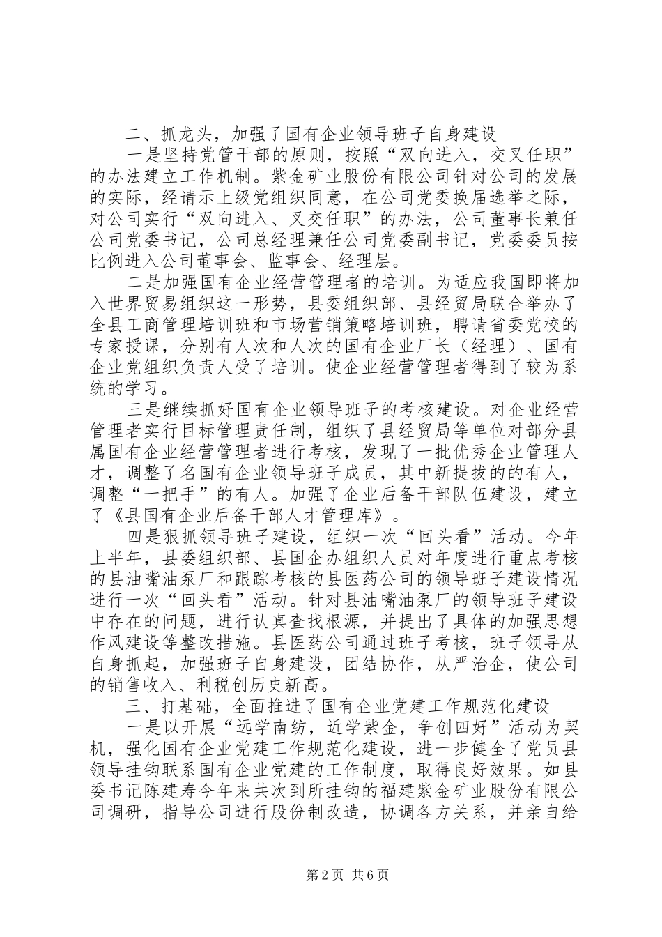 2024年国企办工作总结_第2页