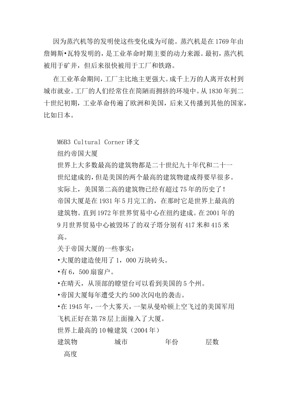 外研版高中英语必修3Module1-Module6--Cultural-Corner课文逐句翻译_第3页