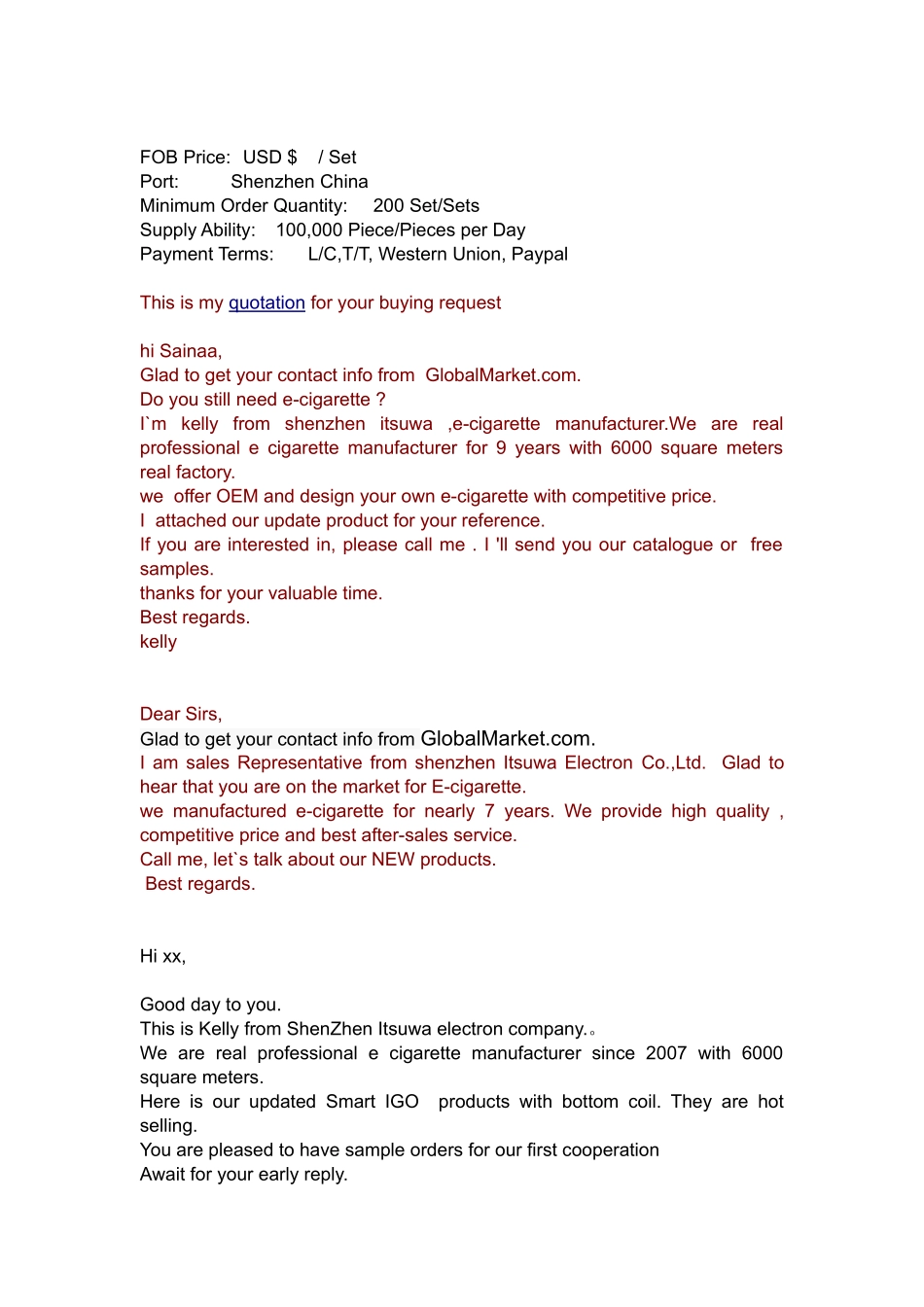 外贸业务员开发信模板_第1页