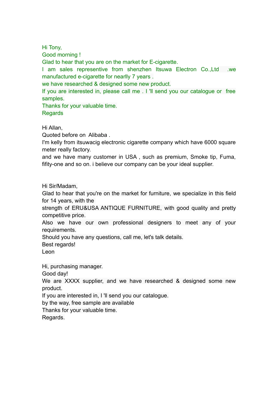 外贸业务员开发信模板_第2页