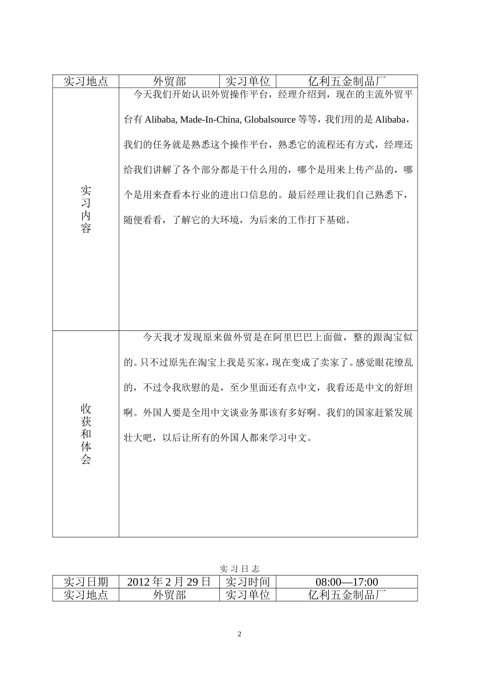 外贸业务员实习日志(英语专业)_第3页