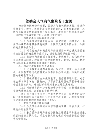 2024年管委会人气商气集聚若干意见