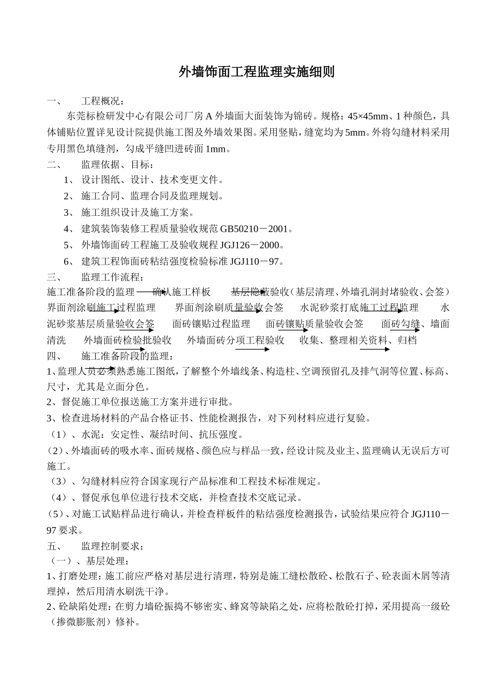 外墙饰面工程监理实施细则_第1页