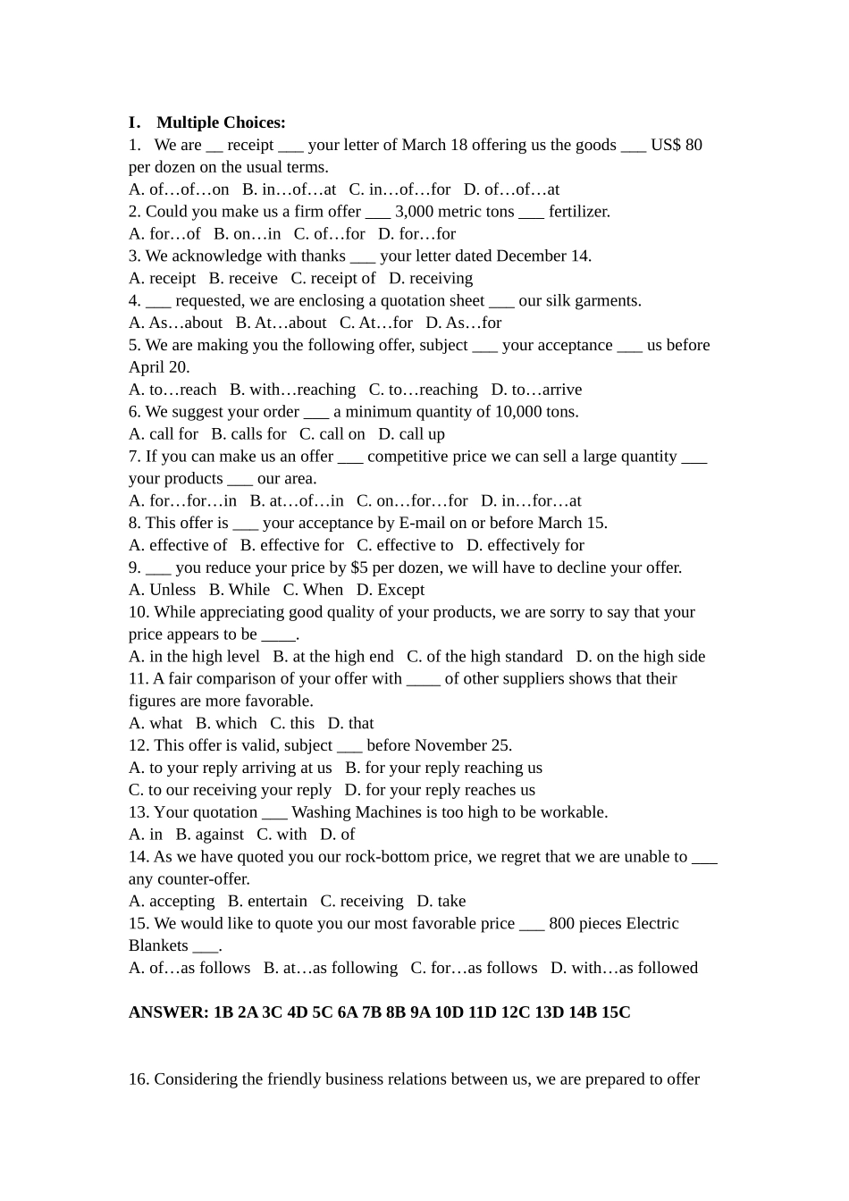 外贸英语写作总复习_第1页