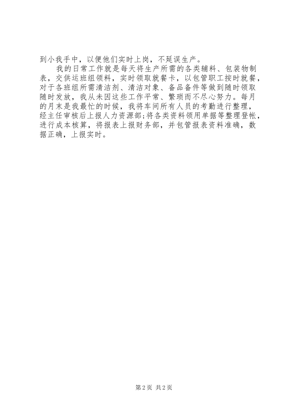 2024年管帐统计员年终总结报告范文_第2页