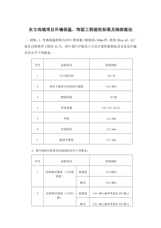 外墙外保温及饰面验收标准