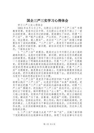 2024年国企三严三实学习心得体会