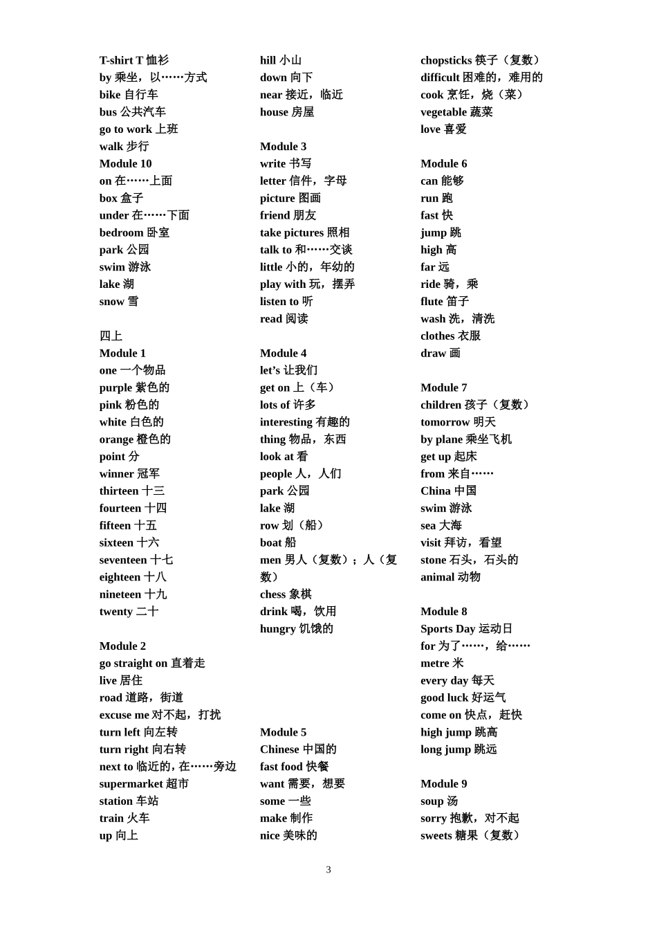 外研版小学英语单词分类整理(同名23400)_第3页
