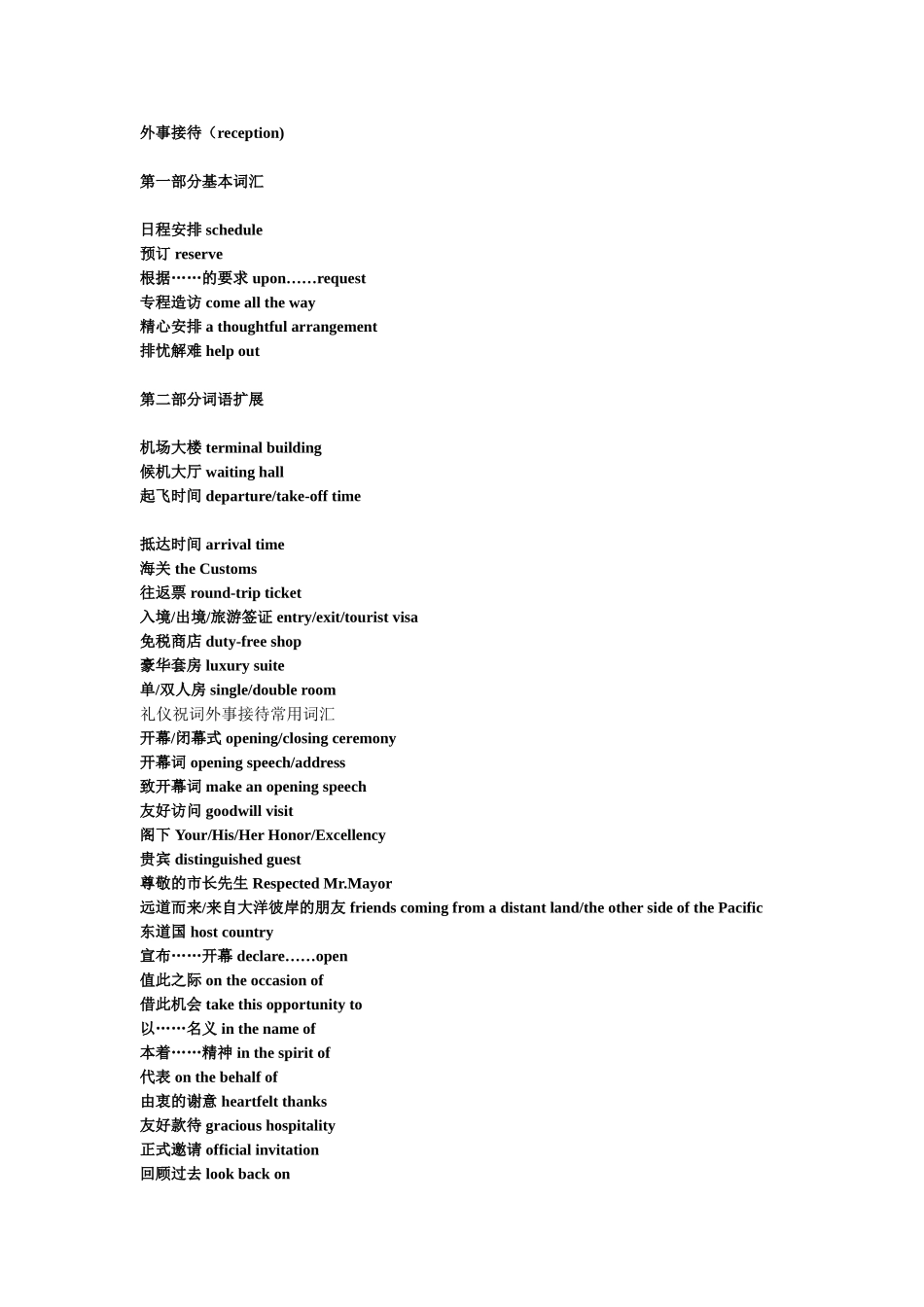 外事英语接待口语_第1页