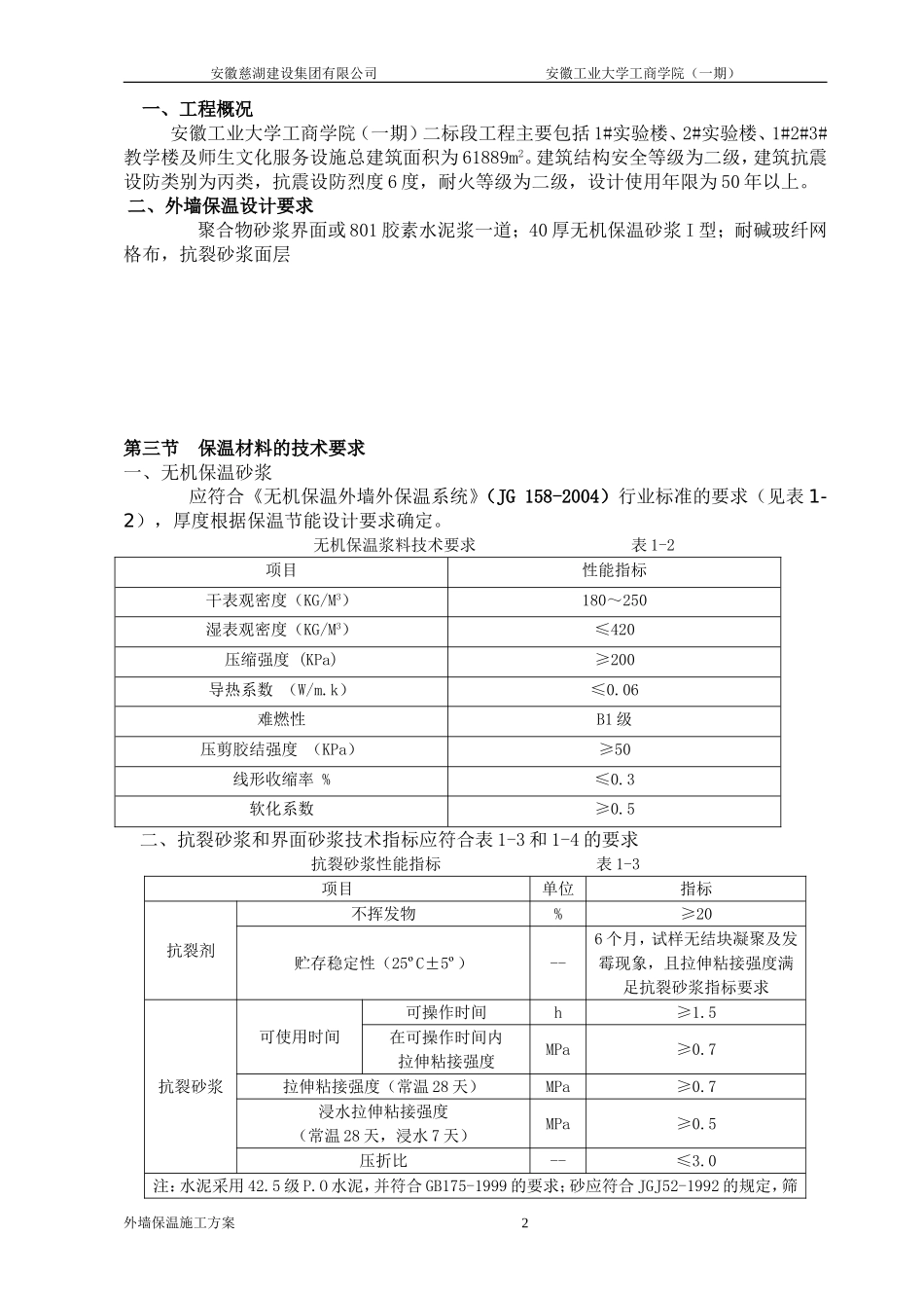 外墙保温施工组织设计(颗粒通用)_第2页