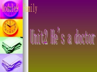 外研社三年级英语上M9He's-a-doctor