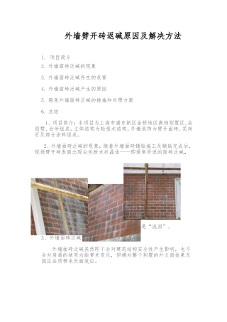 外墙返碱原因及解决方法