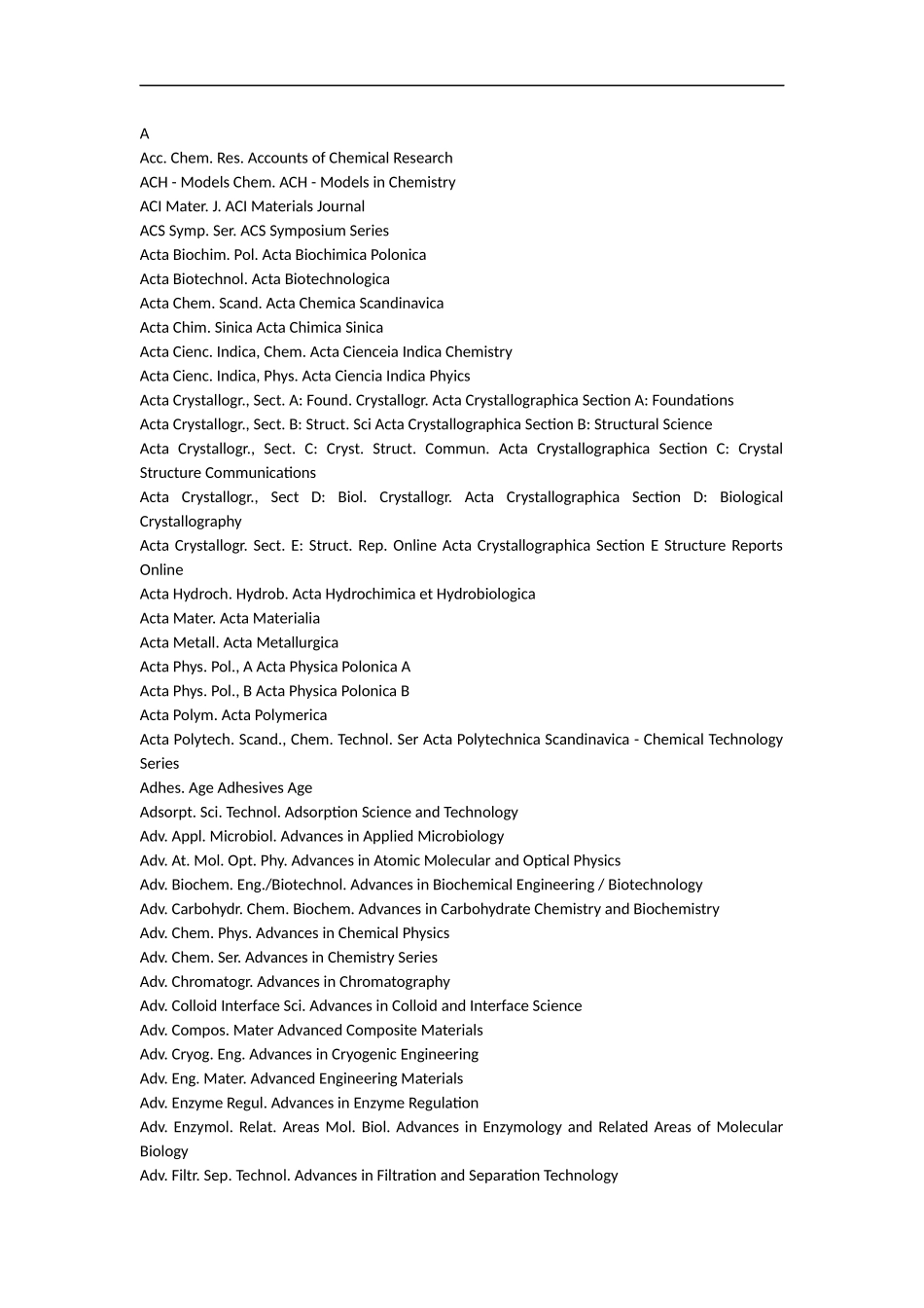 外文期刊全称及缩写_第1页