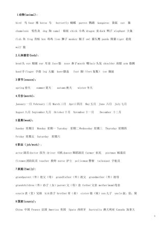 外研社-小学英语-总复习资料