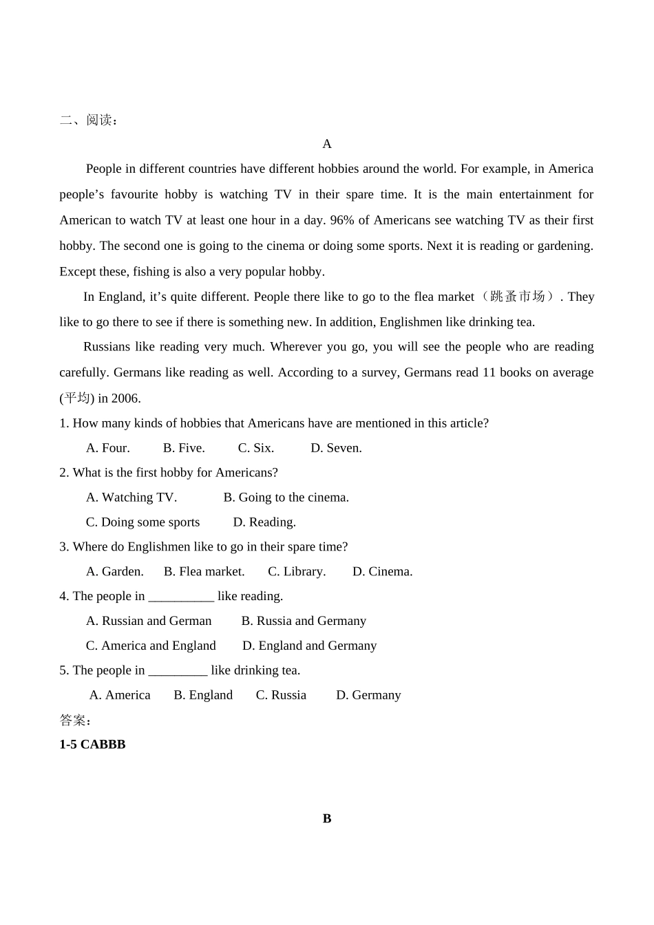 外研版8年级下期中阅读练习_第2页