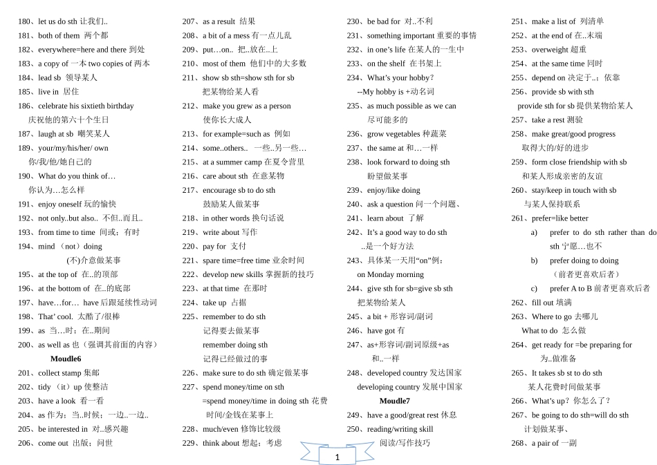 外研版八年级下册同步英语短语-全_第3页