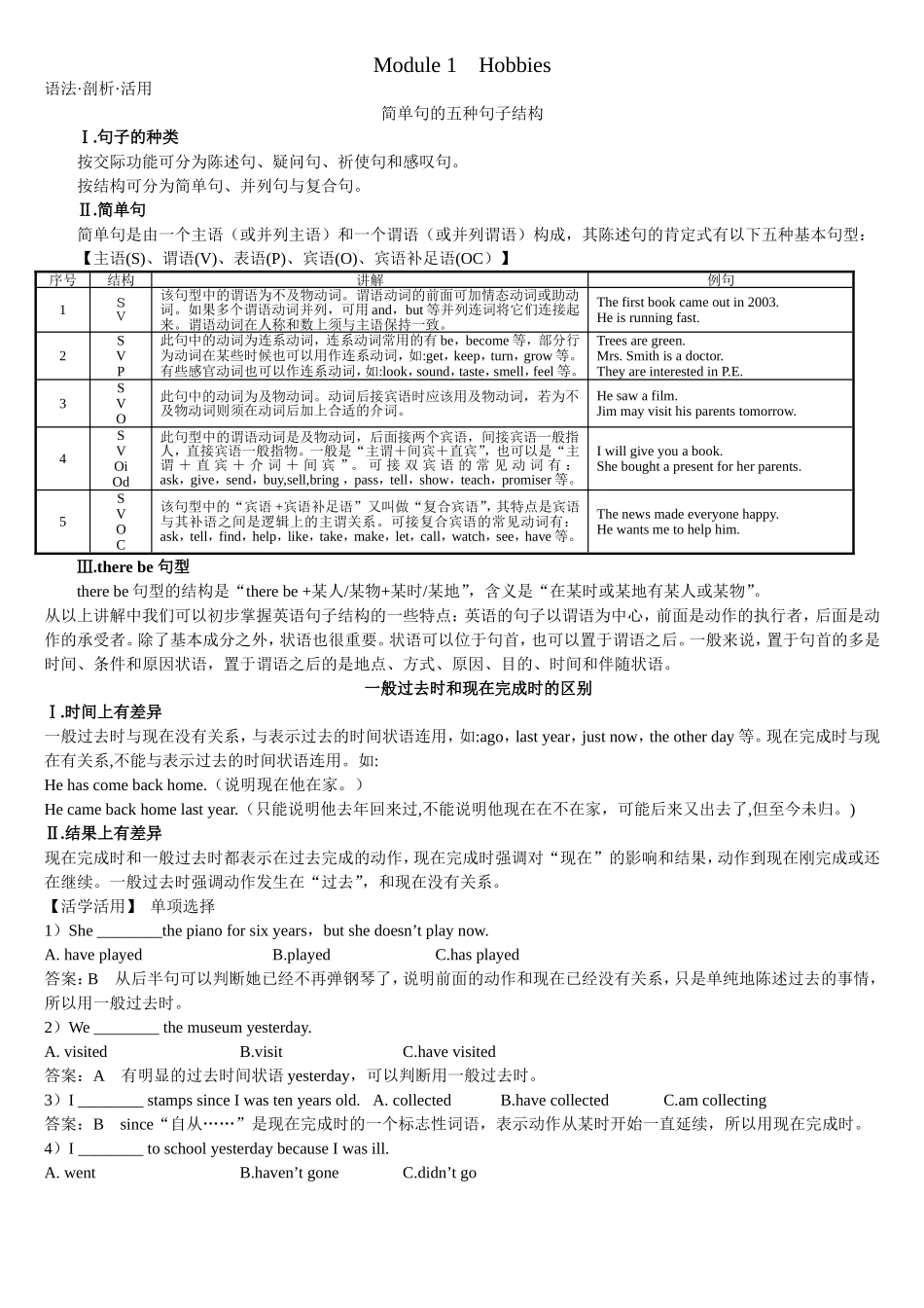 外研版八年级下册英语知识语法汇总_第1页