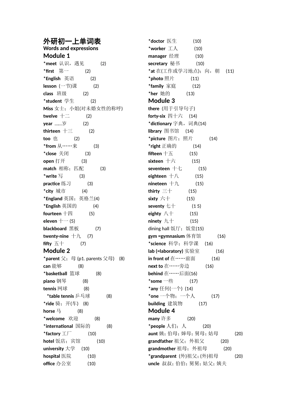 外研版初中英语单词(全)_第1页