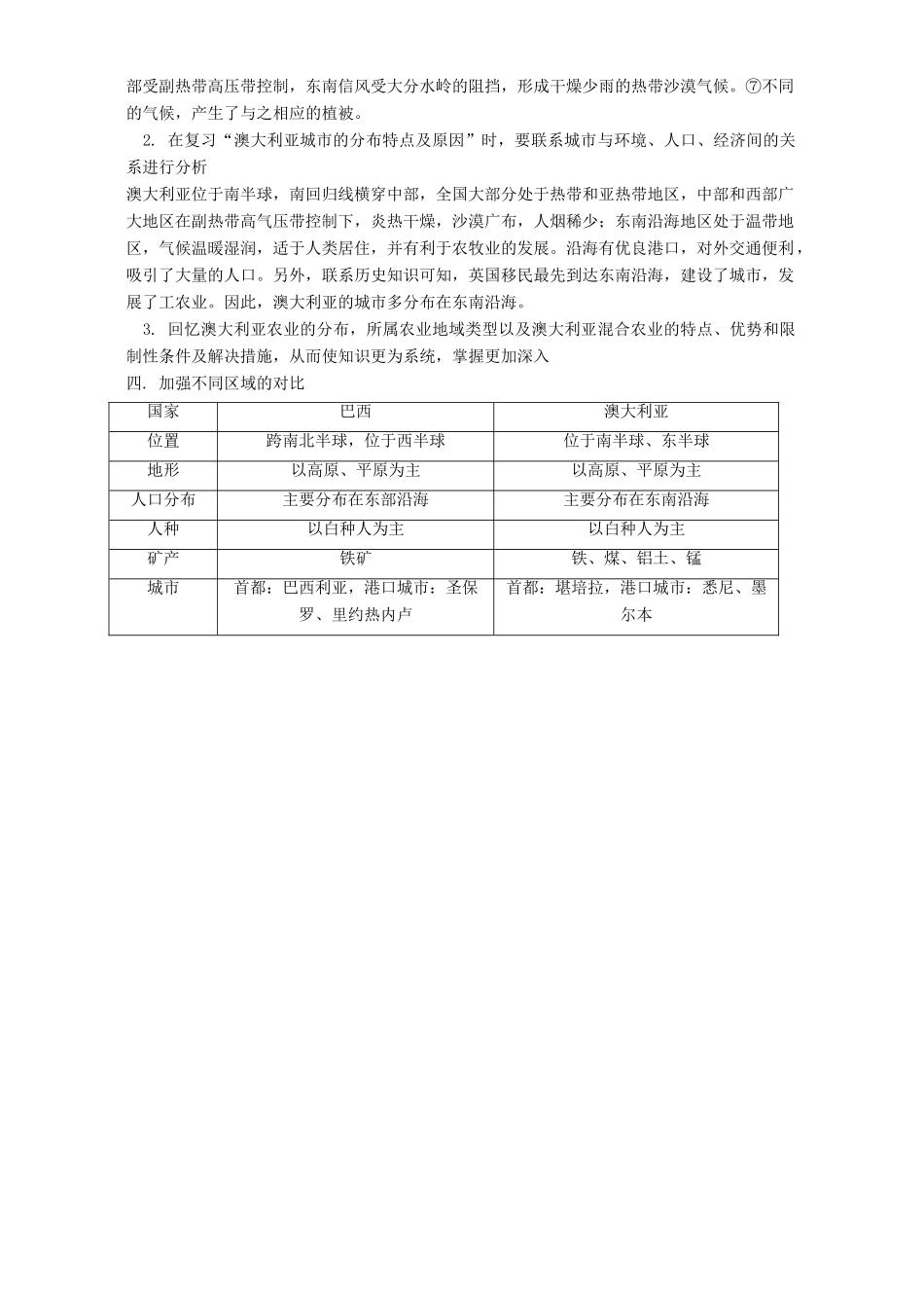 “澳大利亚”复习指导 学法指导 不分版本_第2页