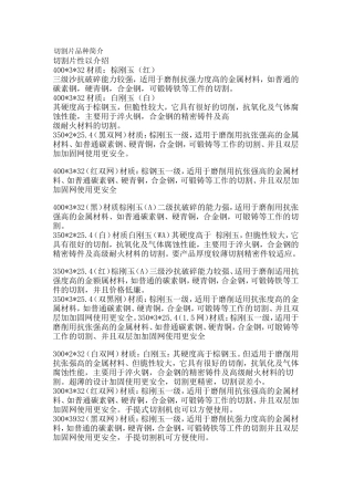 型材切割片简介