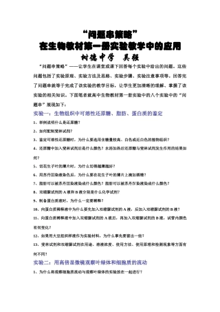 “问题串策略”