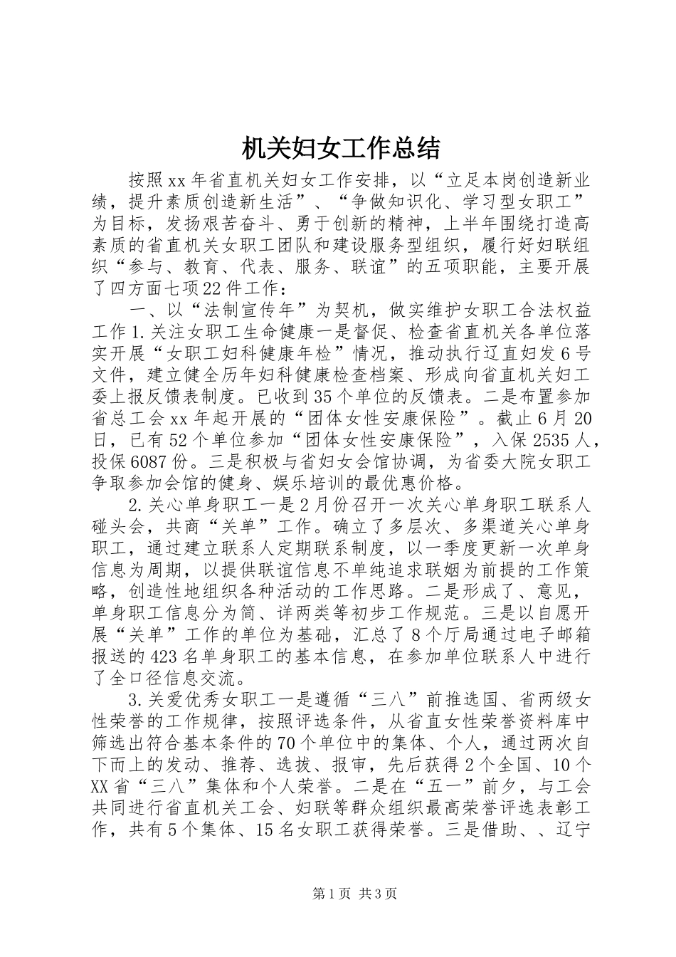 2024年机关妇女工作总结_第1页