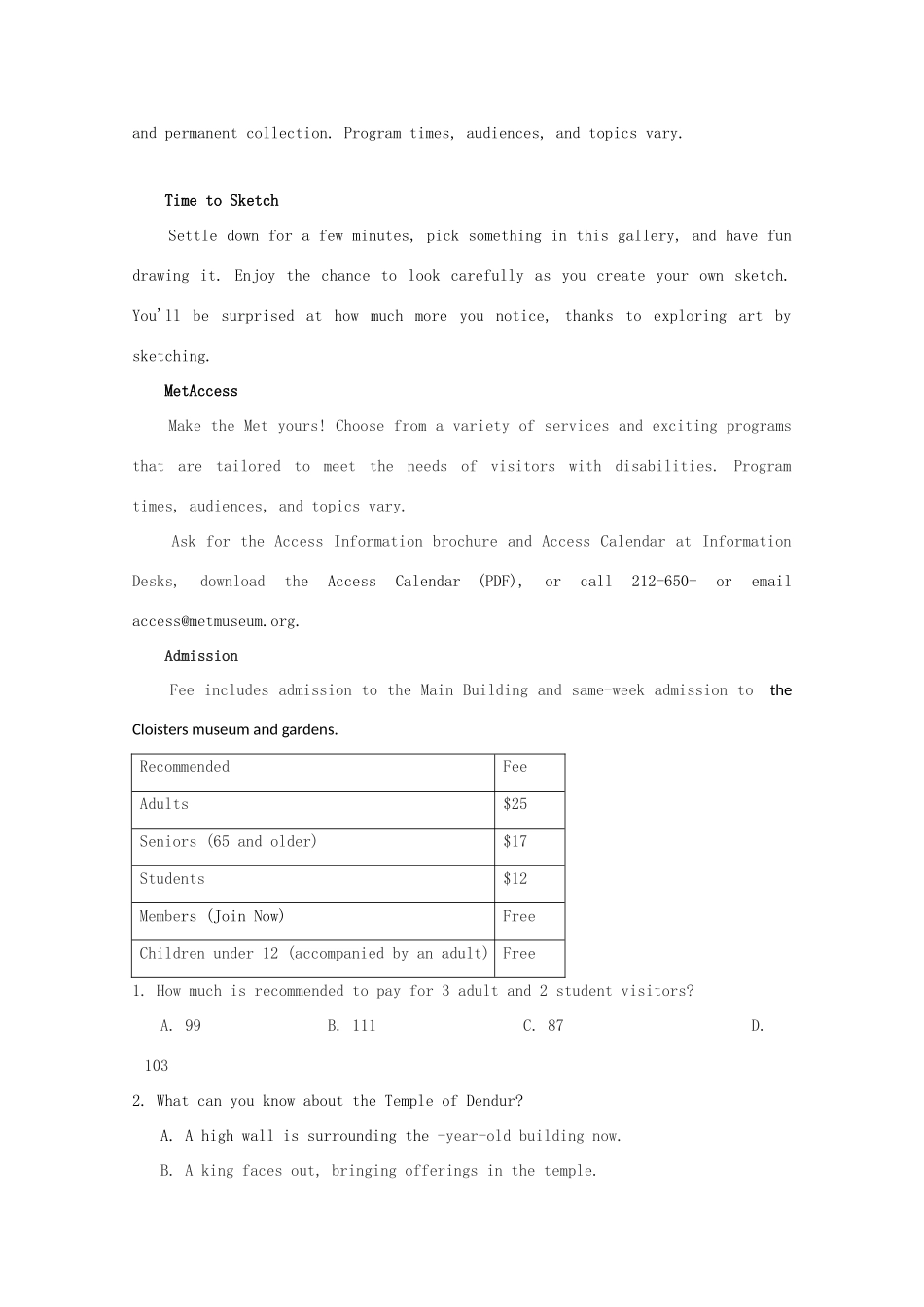 广东实验中学等四校高三英语上学期期末联考试卷（含解析）-人教版高三英语试题_第2页