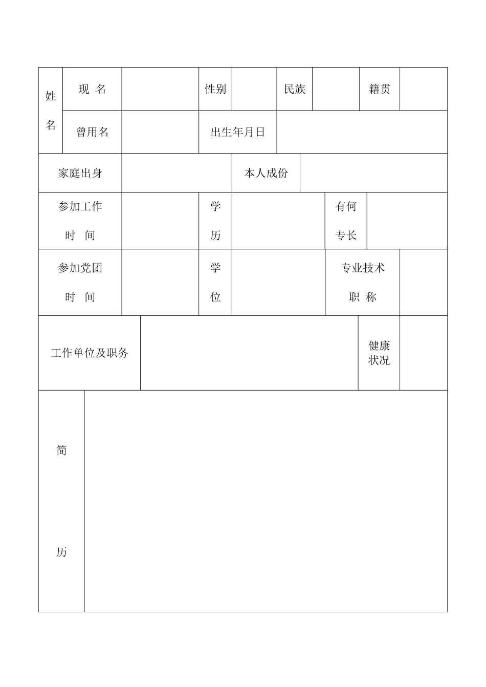 因公出国人员审批表_第3页