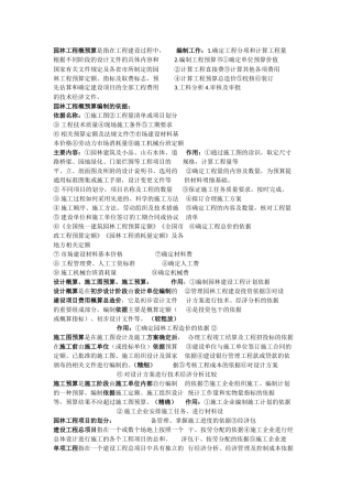 园林工程概预算