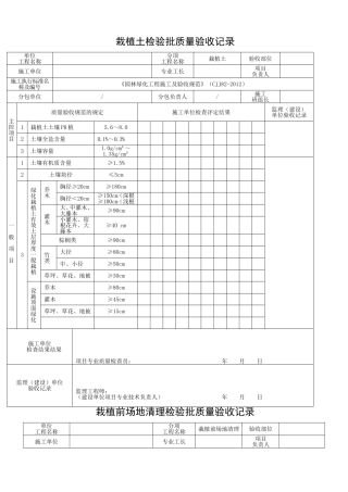 园林工程检验批最新版