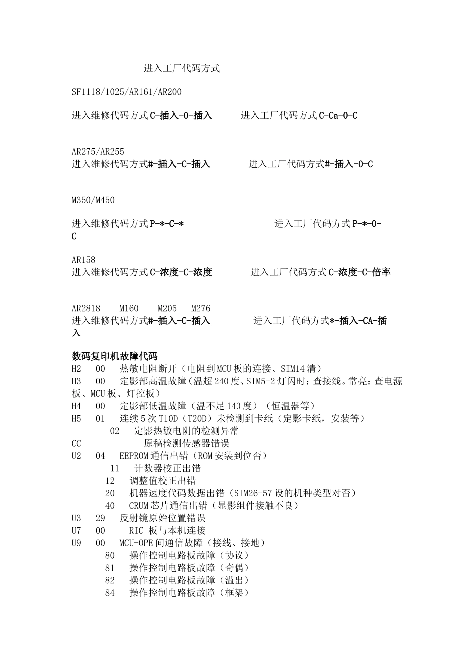 夏普复印机维修手册.._第1页