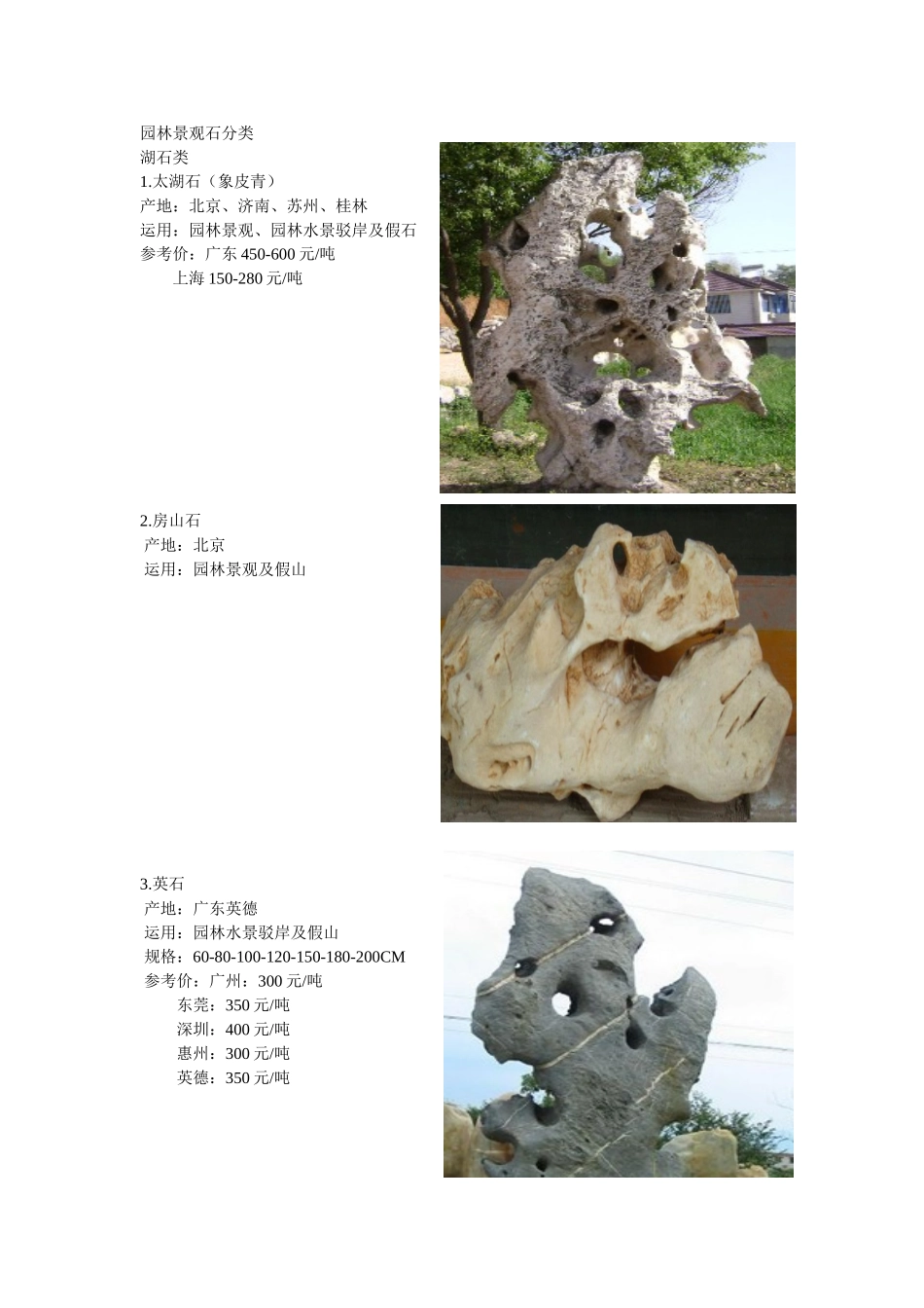 园林景观常用石分类_第1页