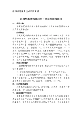 夏兴循环经济重大技术示范工程