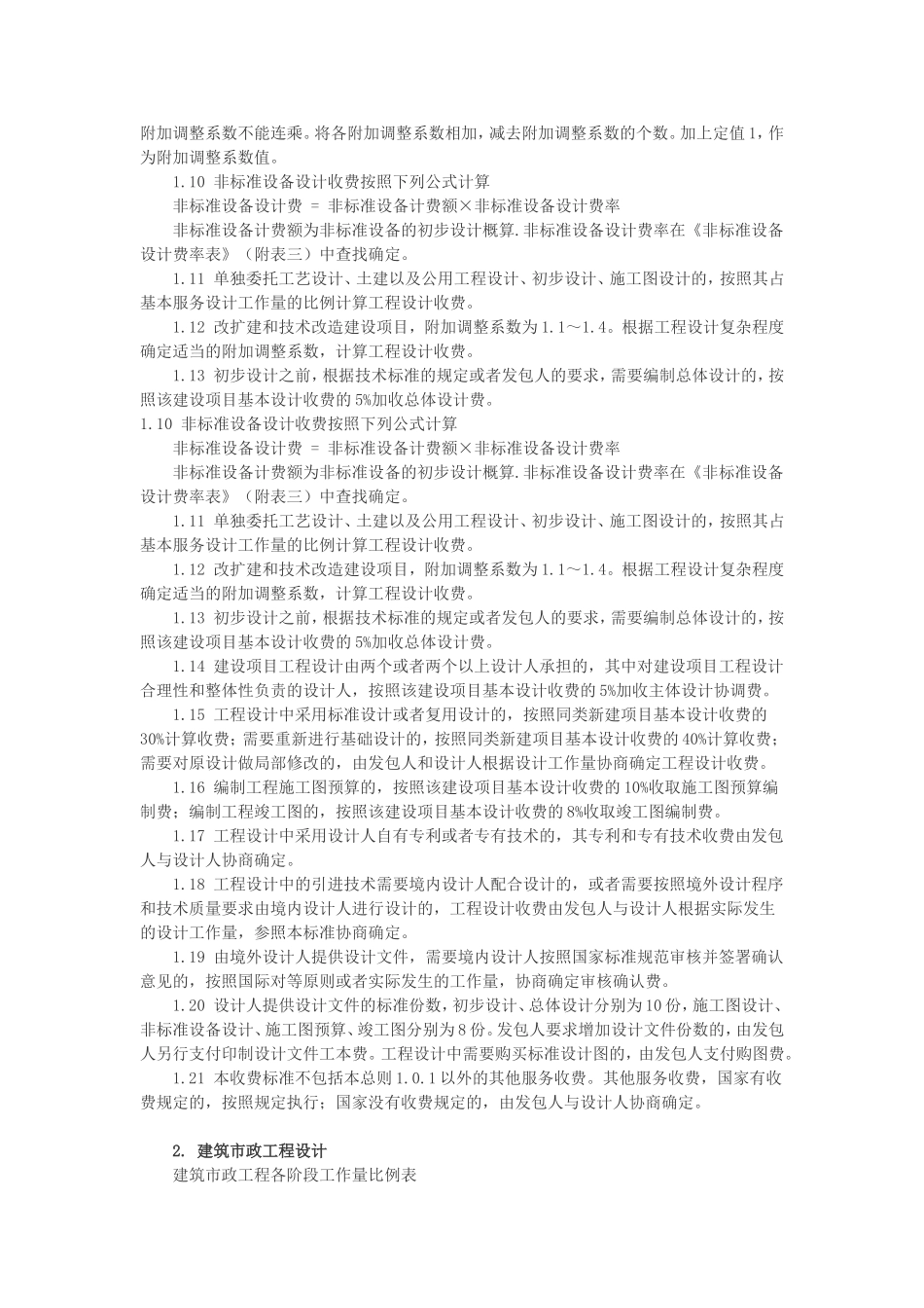 园林景观绿化工程设计收费标准(规划类)_第2页