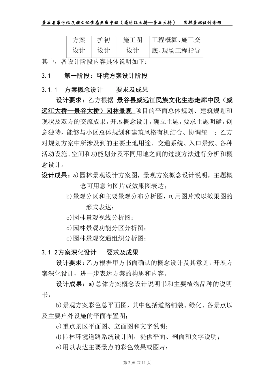园林景观设计合同(范本)_第2页