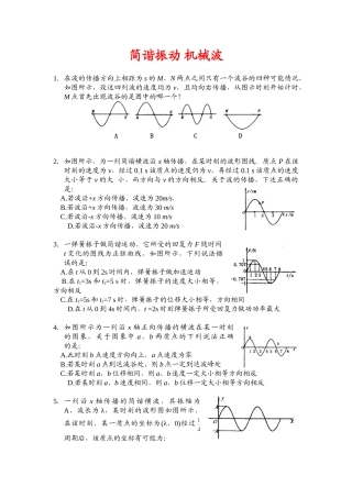 高考创新题05简谐振动 机械波