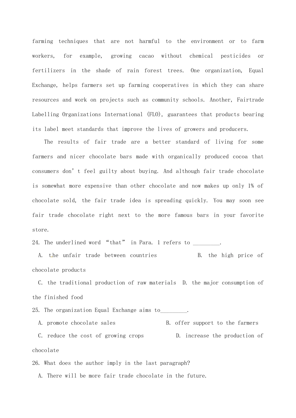 潮州金山中学高三英语五月联考（模拟）试题-人教版高三英语试题_第3页