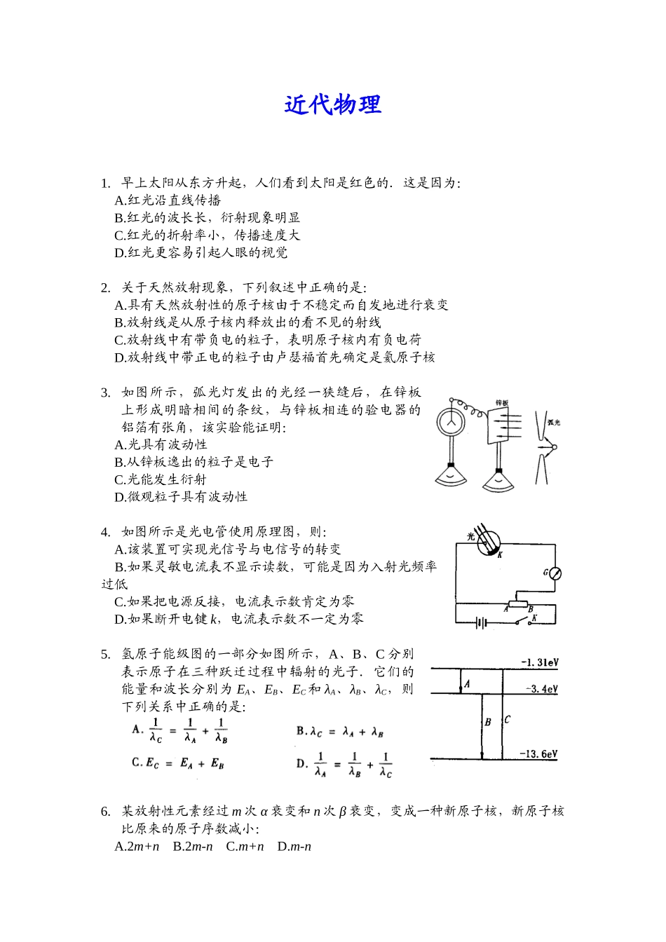 高考创新题11近代物理_第1页
