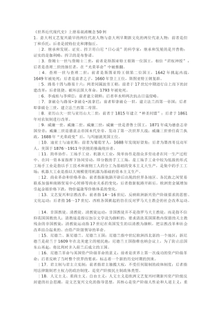 《世界近代现代史》上册易混淆概念50例