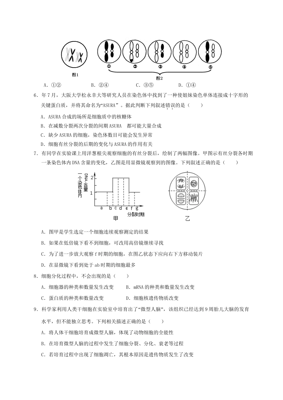 顺德一中佛山一中高一生物下学期期末三校联考试题-人教版高一生物试题_第2页