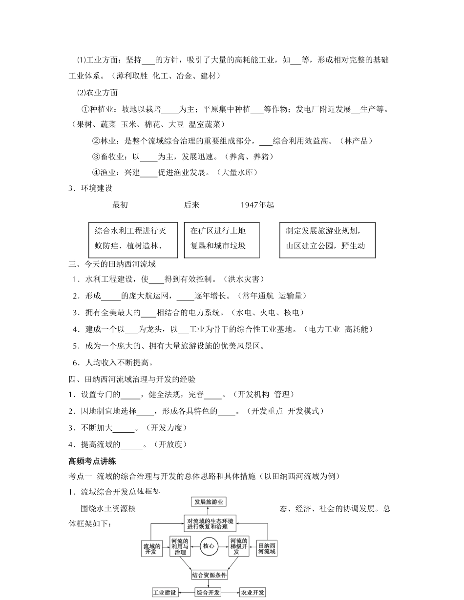 一轮备战方案第三十六讲 流域的开发与综合治理解析_第2页