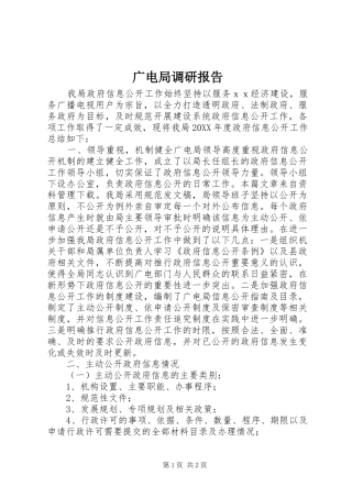 2024年广电局调研报告
